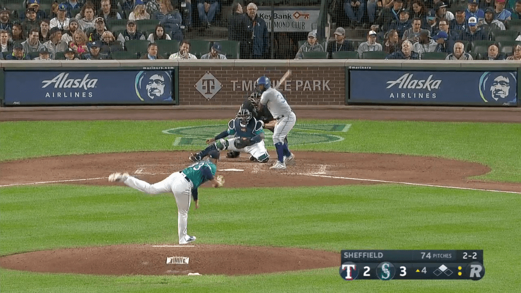 Sheffield strikes out Santana