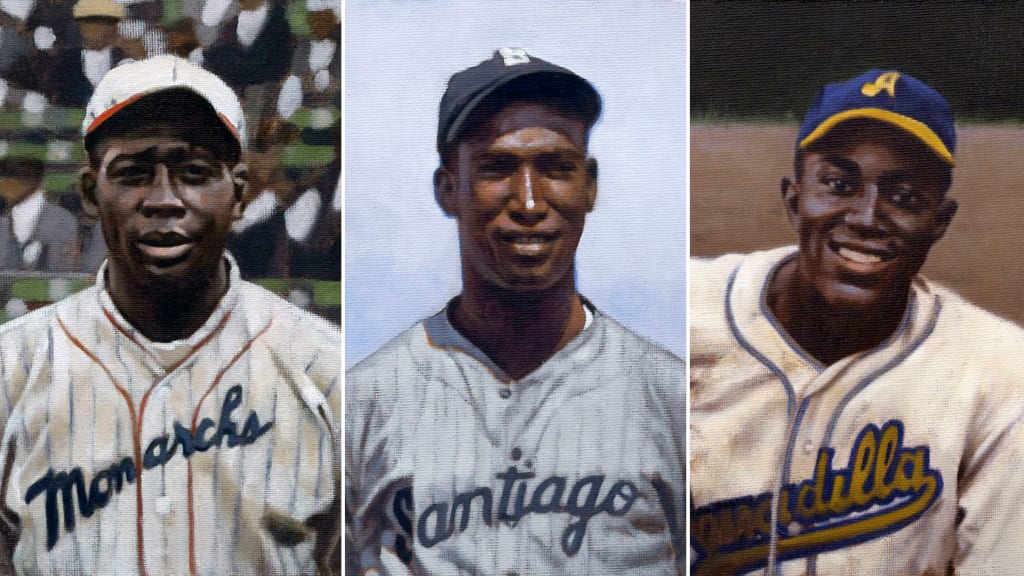 Photograph of two baseball players  National Museum of African American  History and Culture