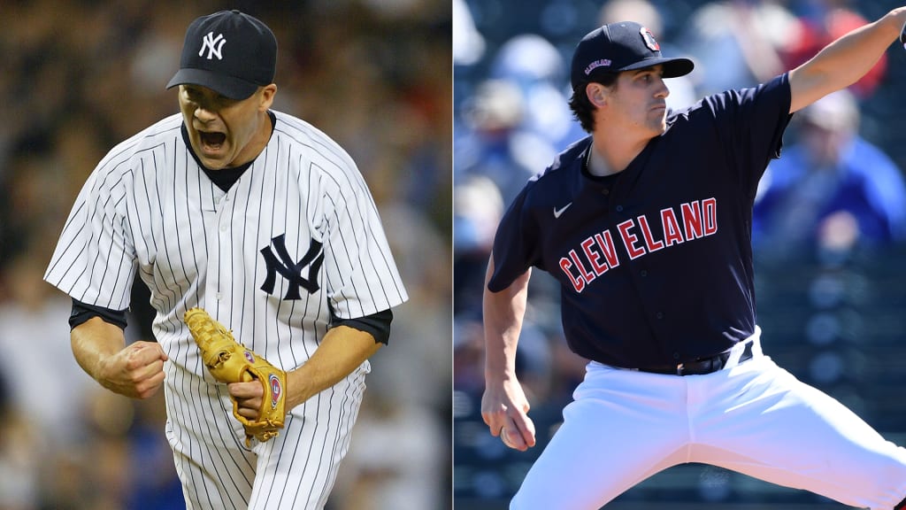 After Paul Quantrill pitched for the Yankees from 2004-05, the team drafted his son out of high school in 2013. Cal Quantrill [right] chose to pitch at Stanford, and now he’s making a name for himself in Cleveland’s bullpen. (Getty Images)