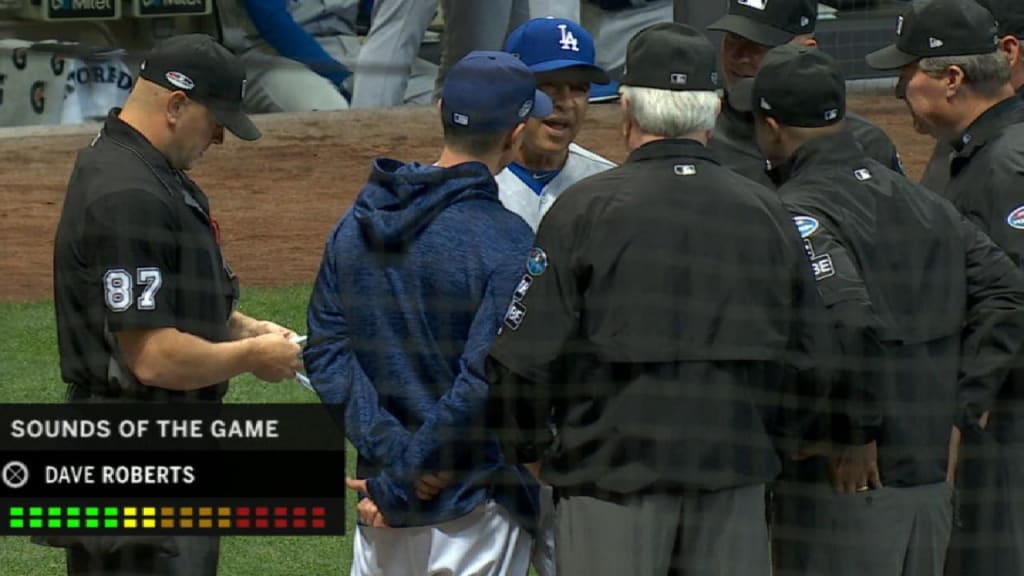 Before they exchanged lineup cards, Dave Roberts told the umps