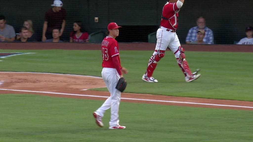 Skaggs strikes out Canha