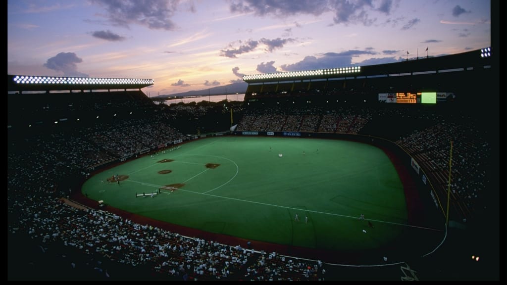 Aloha Stadium at dusk
