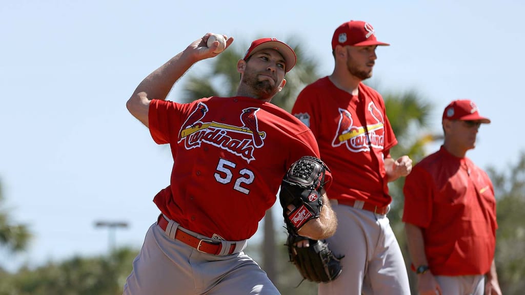 "He looks like he's not forcing anything," Mike Matheny said of likely No. 5 starter Michael Wacha. (AP)
