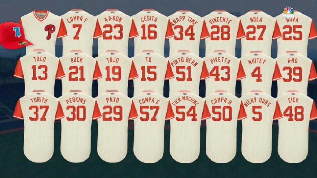 Phillies' Players' Weekend nicknames