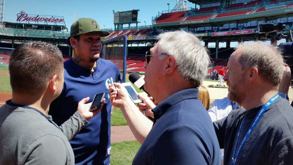 Felix Hernandez told reporters his shoulder felt "pain-free" at Fenway Park on Saturday. (Mariners)