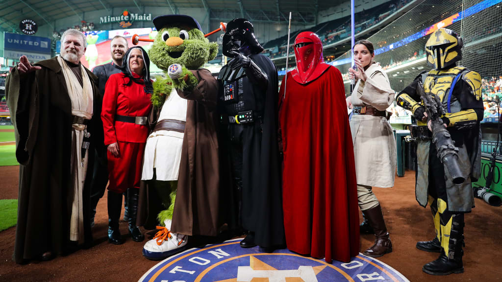 Houston Astros - Star Wars Night is coming up! The only way to get this t- shirt or Return of the Beltran Bobblehead is with a special ticket package.  Details