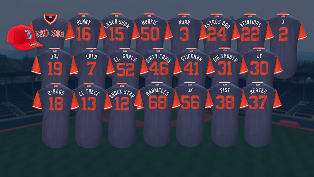 red sox jersey name on back