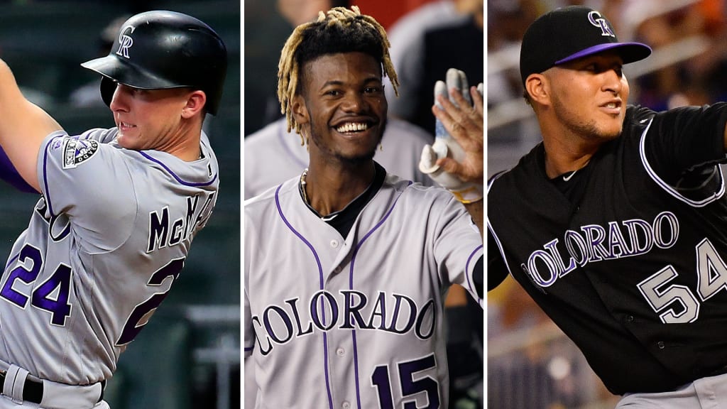 Uniforms worn for Colorado Rockies at Chicago Cubs on June 8, 2017