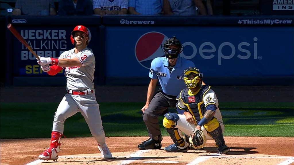 Phillies manage only two hits, strike out 13 times in 4-0 loss to the  Milwaukee Brewers