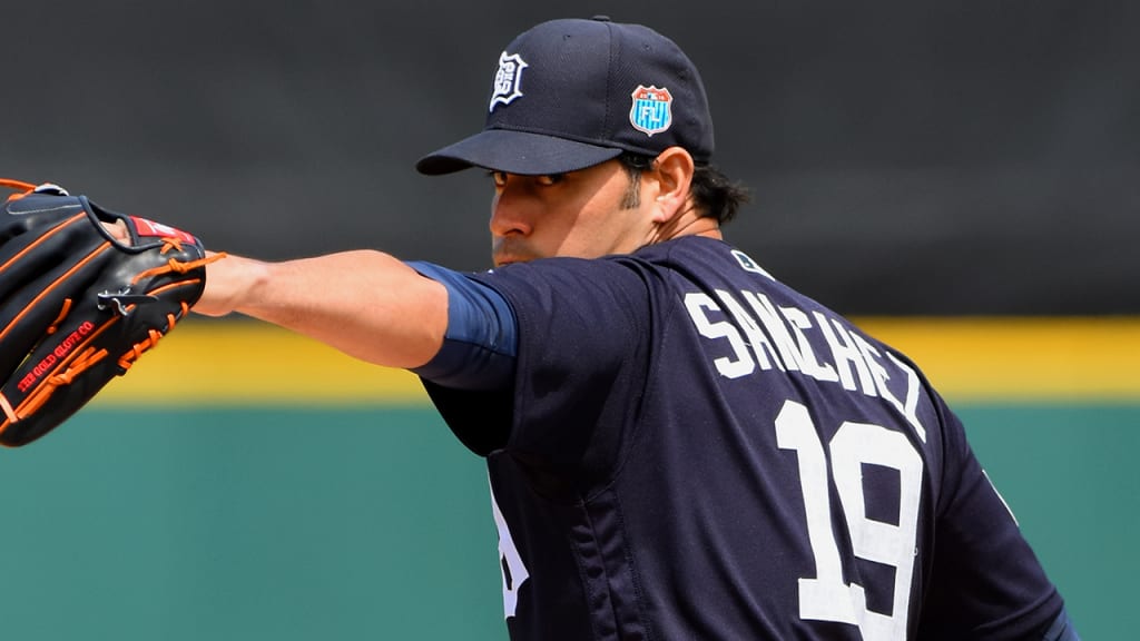 Anibal Sanchez threw four hitless innings while striking out three in his spring debut vs. the Phillies. (Tigers)