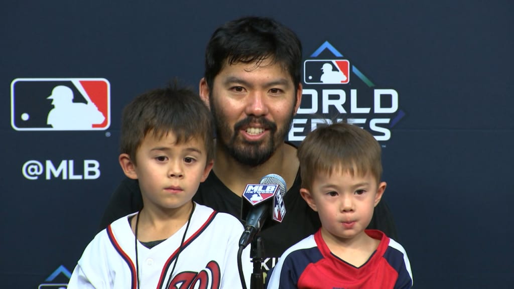 Kurt Suzuki 2020 Game-Used World Series Champions Navy Script