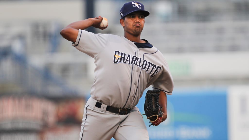 Germán Márquez pitching for the Charlotte Stone Crabs in 2015.