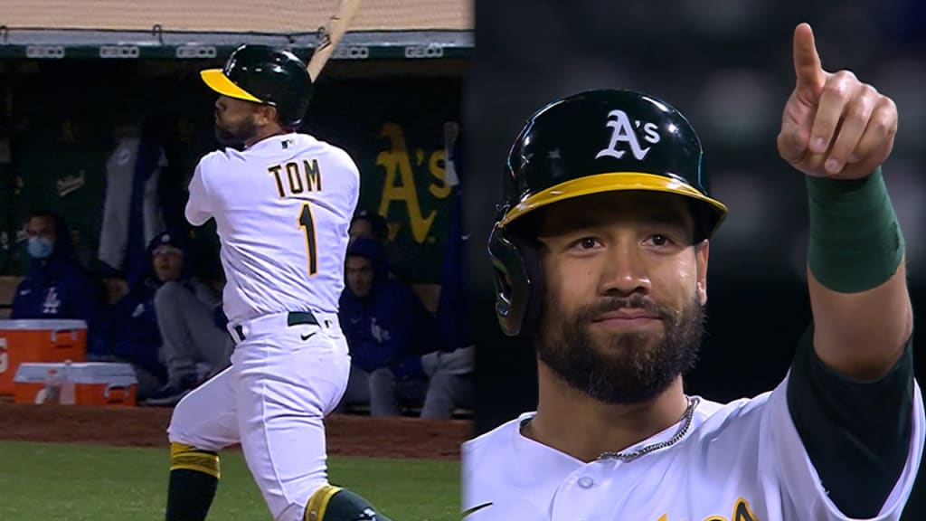Ka'ai Tom's first MLB hit, RBI