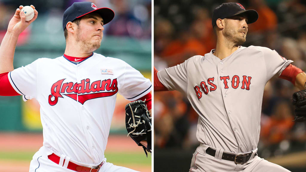 Trevor Bauer (left) and Rick Porcello get the call in Game 1 on Thursday. (Getty)