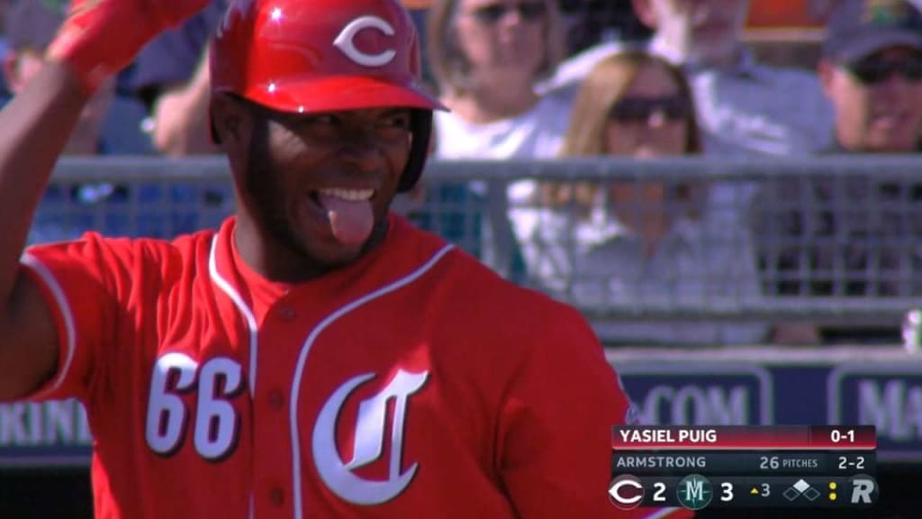 Dodgers' Yasiel Puig seeing (Cardinals) red as he prepares for