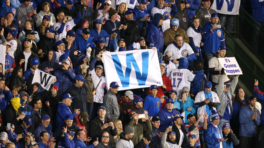 Chicago Cubs fans Fly the W as long as they can