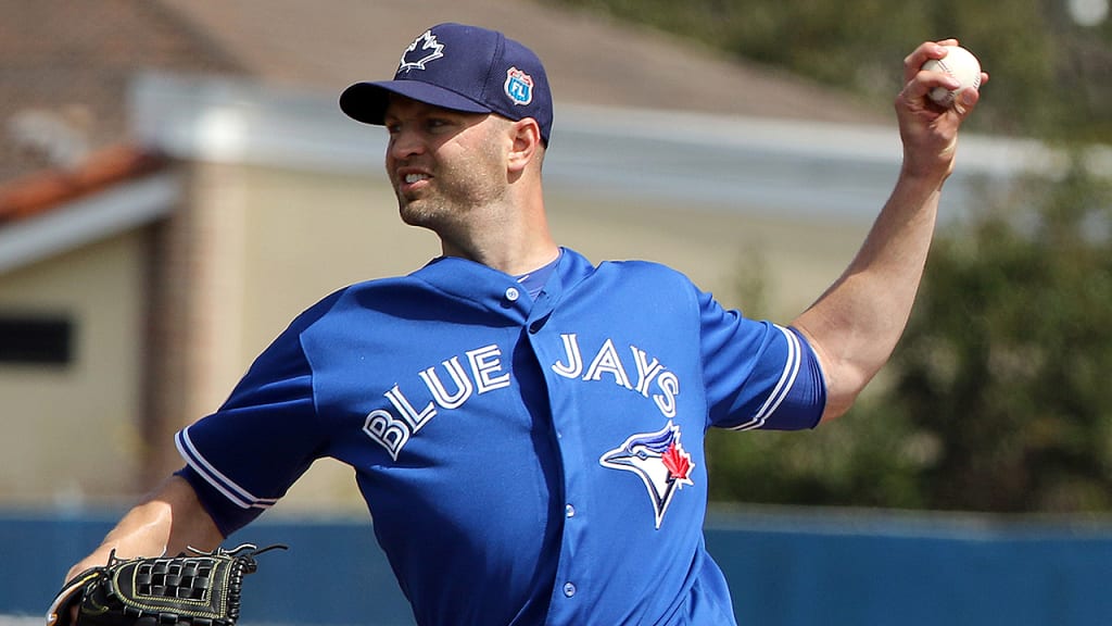 J.A. Happ and the Blue Jays open their spring home schedule Feb. 26 against the Phillies. (Getty)