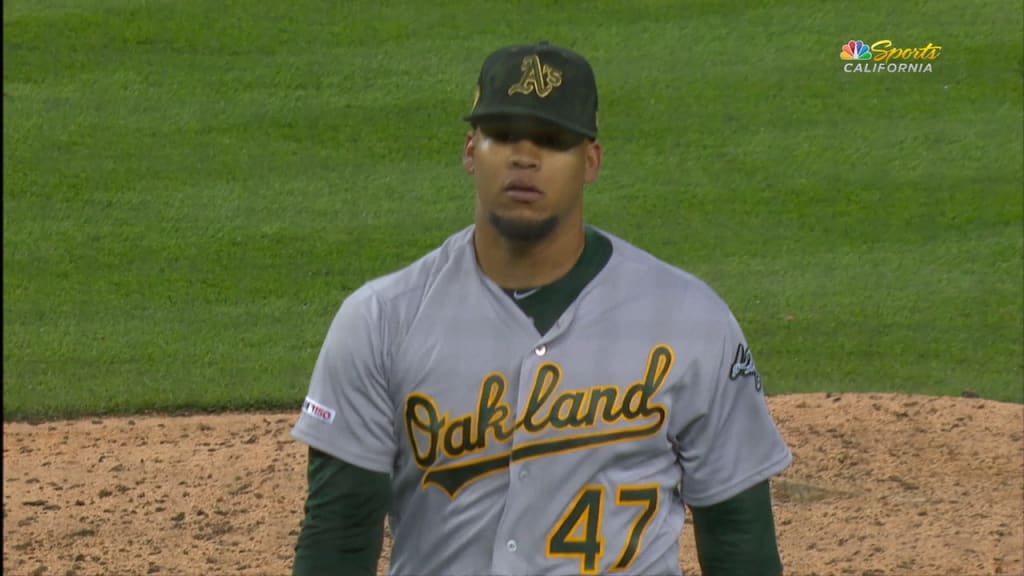 Oakland A's Frankie Montas exits game with Seattle Mariners