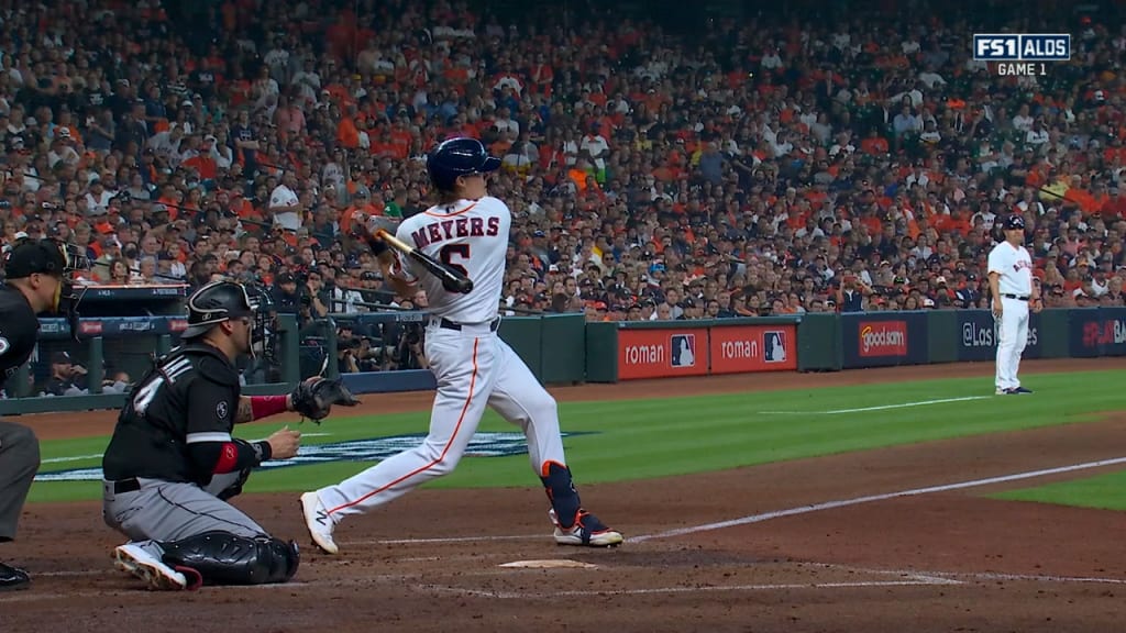 Chicago White Sox's Gavin Sheets watches his home run against the Houston  Astros in the second inning during Game 4 of a baseball American League  Division Series Tuesday, Oct. 12, 2021, in