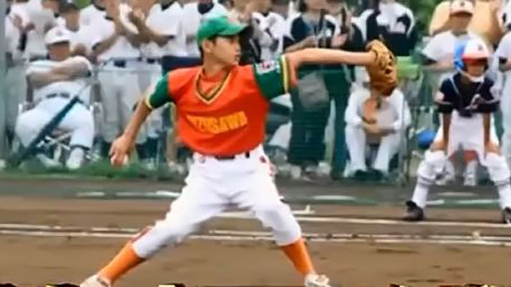 Watch Shohei Ohtani strike out 17 during a middle school game