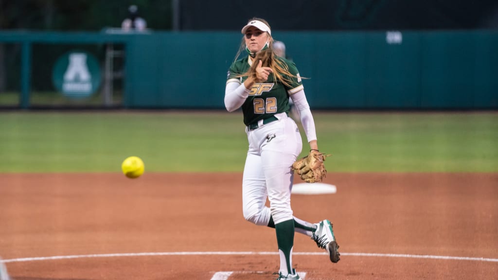 Corrick warms up. (Photo courtesy USF Athletics)