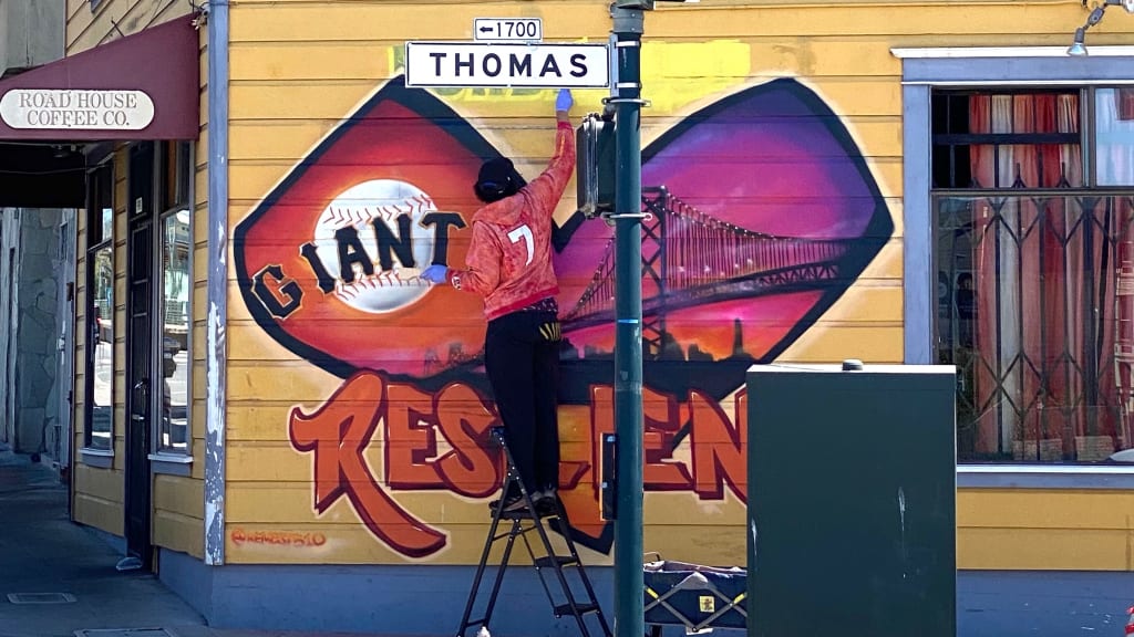 New York Giants Fan Graffiti Wall