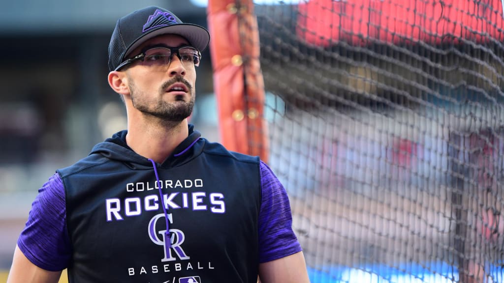 Randal Grichuk, Rockies outfielder, wearing glasses in games