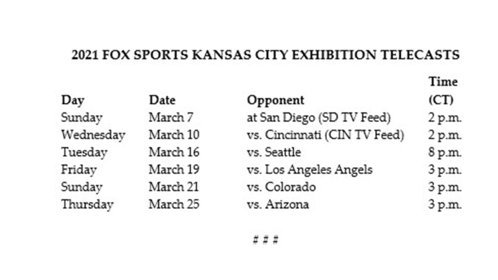 Royals, FSKC Announce 2019 Television Schedule