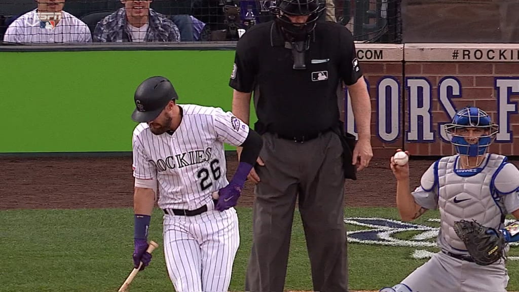 Los Angeles, California, USA. 8th Sep, 2017. Charlie Blackmon (Rockies) MLB  : Charlie Blackmon of the Colorado Rockies at bat during the Major League  Baseball game against the Los Angeles Dodgers at