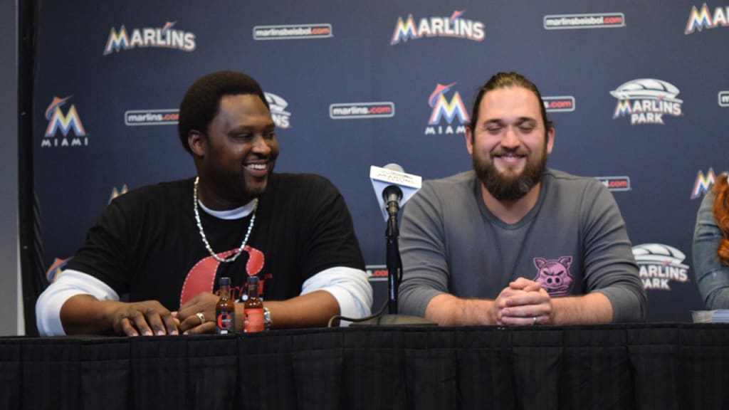 Former Marlin Charles Johnson and Miami chef Andres Barrientos will compete in a cooking competition. (MLB)