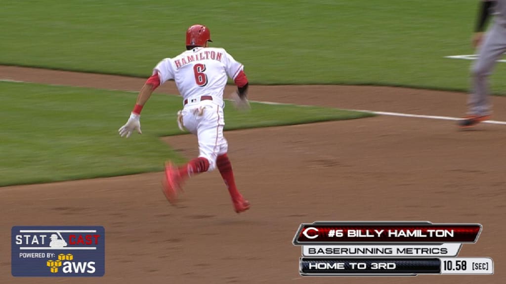 Billy Hamilton showed off the full array of his speed-based