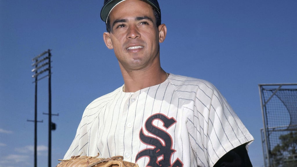 Luis Aparicio, rookie shortstop of the Chicago White Sox, and his