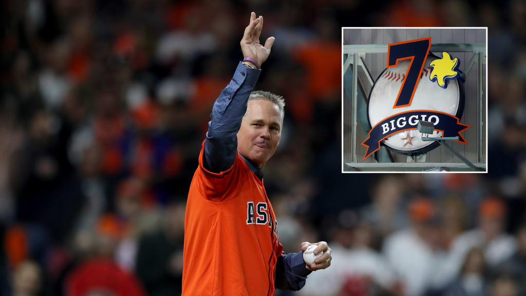 CRAIG BIGGIO Sequined Rainbow Jersey // Hall of Fame 7 -  Hong