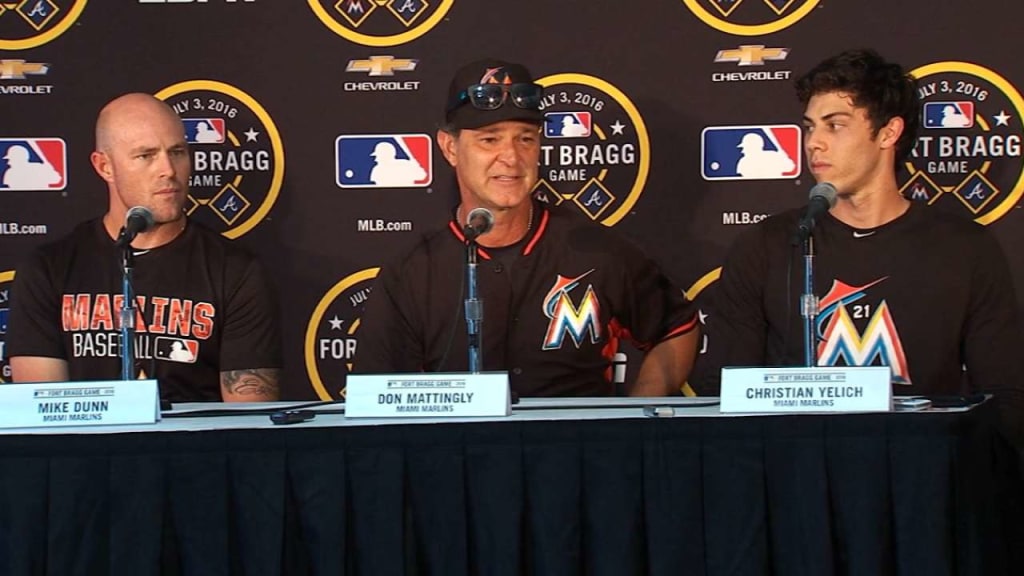 Dee Gordon, Giancarlo Stanton -- Miami Marlins press conference 09