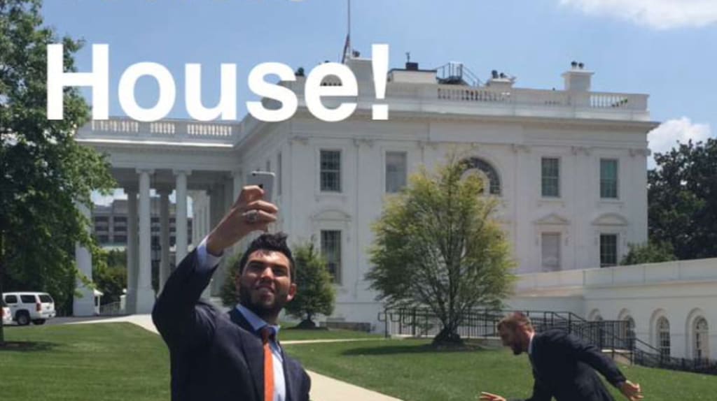 Mike Moustakas and wife make trip to White House in celebration of Royals  2015 World Series win. (2016)