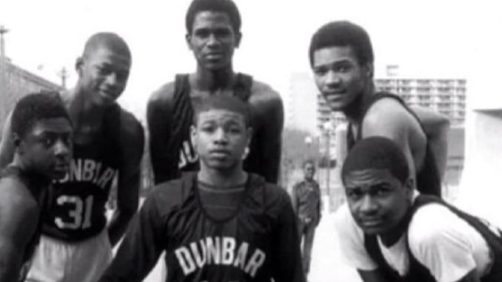 Bogues during his days at Dunbar High School (Photo via therealmuggsy on Instagram)