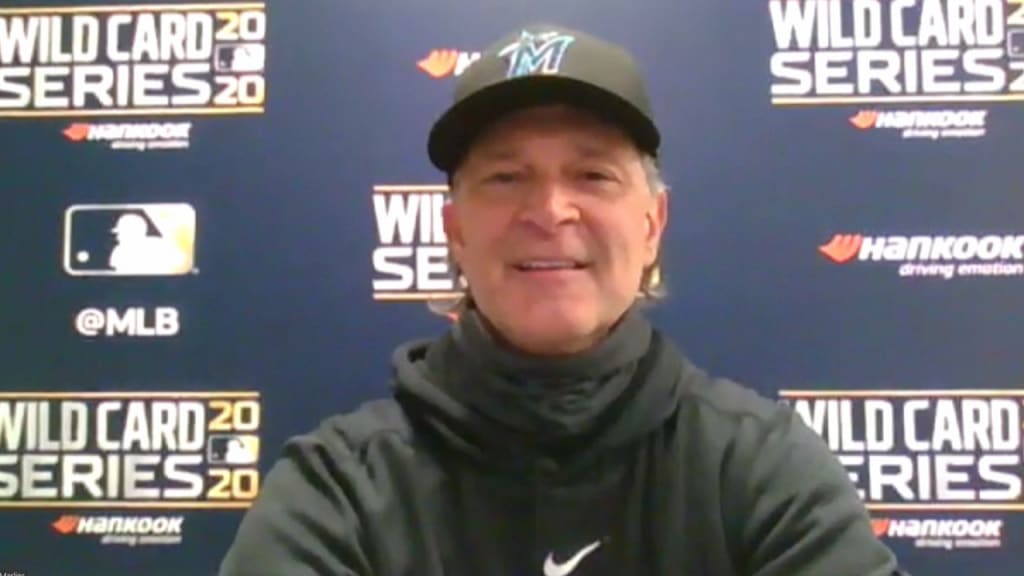 Former Yankee Don Mattingly, now Blue Jays coach, talks at Yankee Stadium