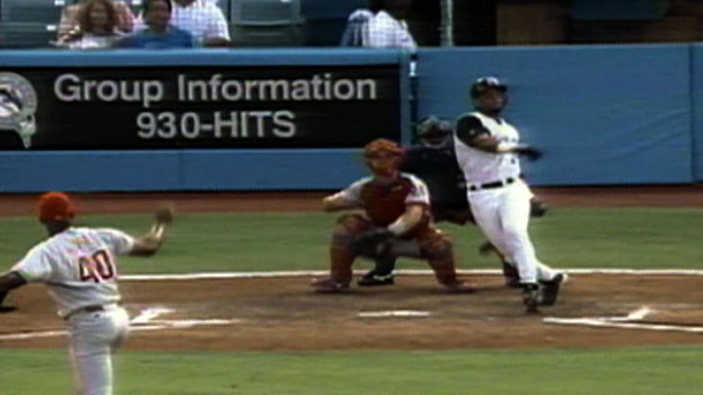 Gary Sheffield completing the sweep of the Baltimore Orioles in