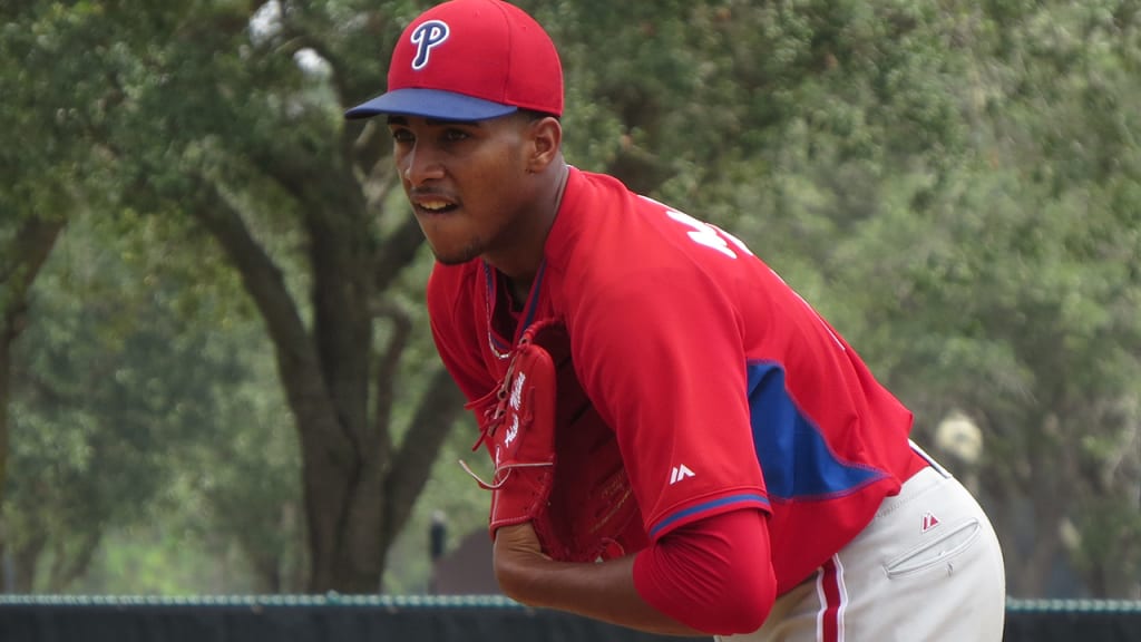 Adonis Medina didn't allow a hit until the ninth inning for Class A Short Season Williamsport on Monday (Bryan Green).