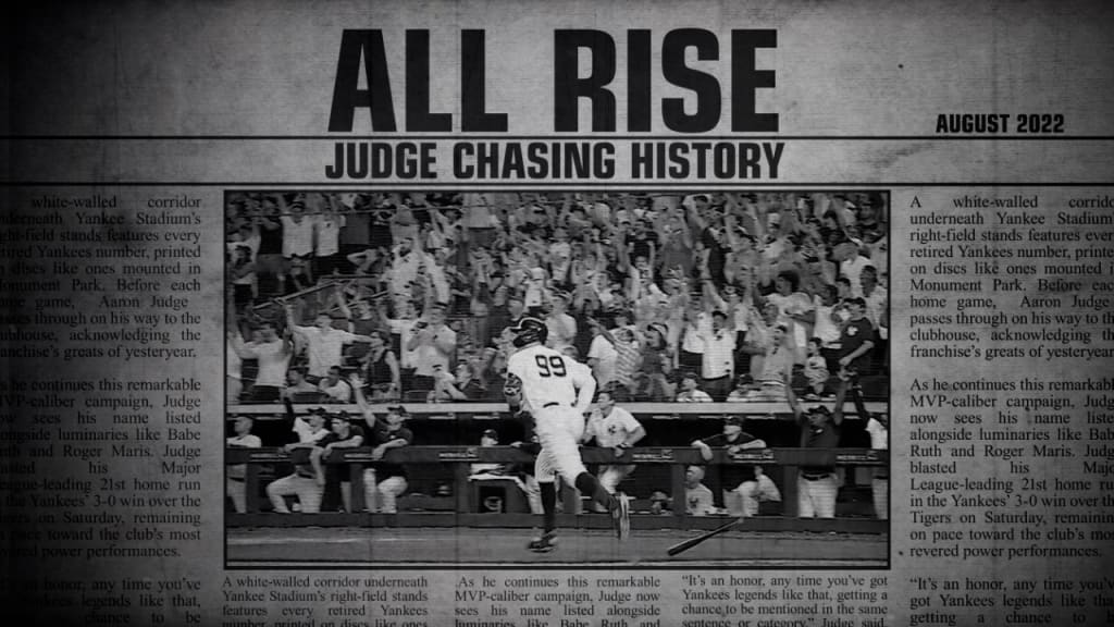 Aaron Judge chases Yanks history
