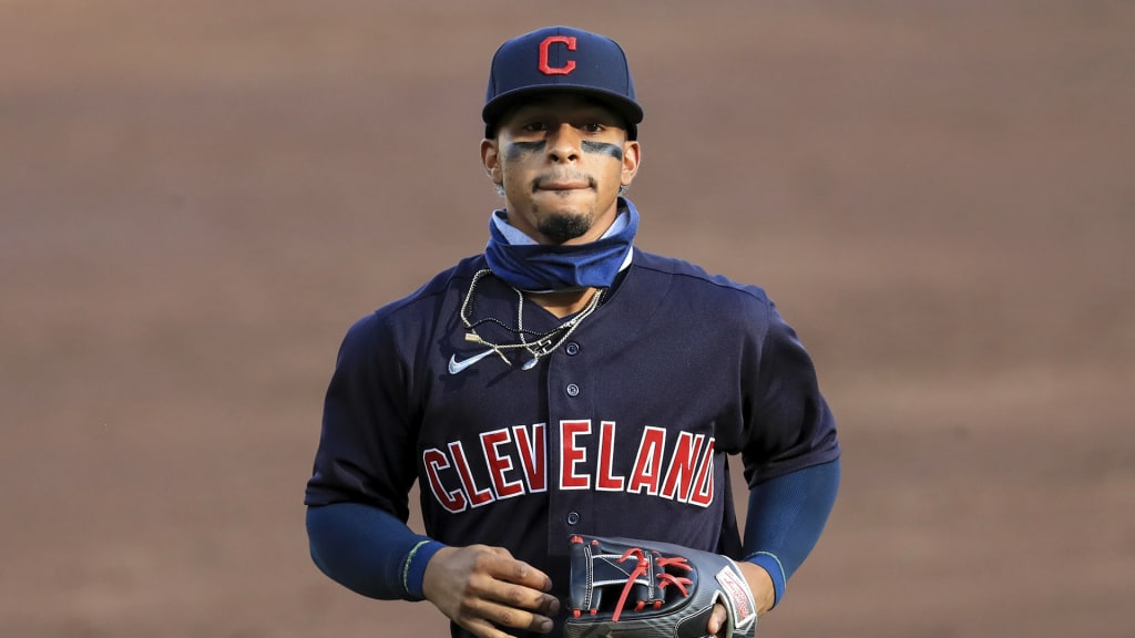 May 19, 2018: The Chief Wahoo logo can be seen on the sleeve of an Indians  jersey worn by Francisco Lindor during a Major League Baseball game between  the Houston Astros and