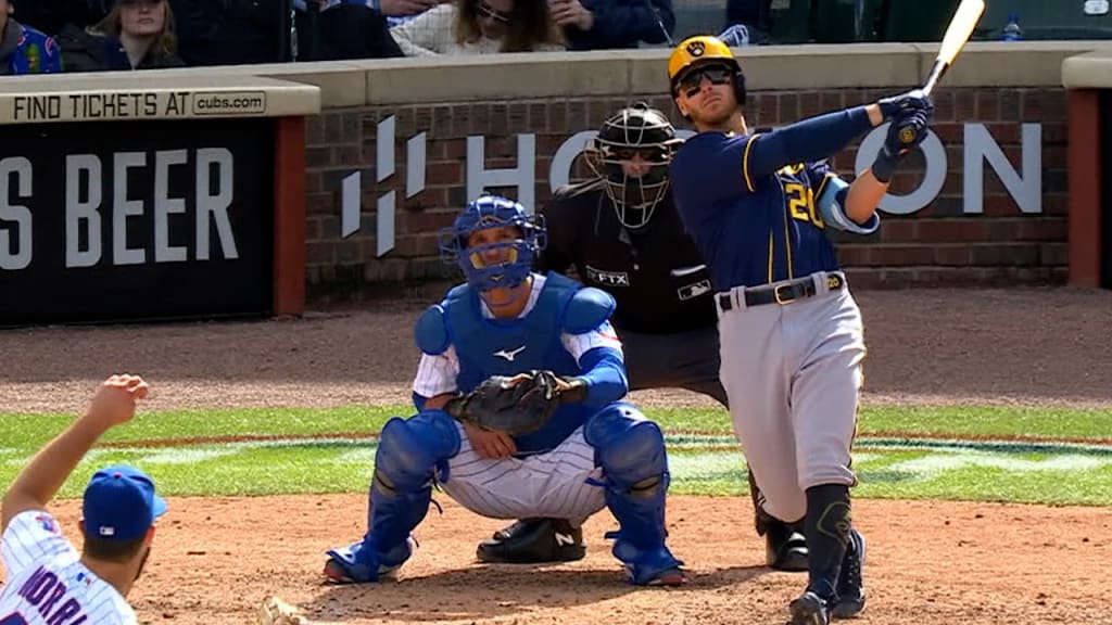 Brosseau's pinch-hit HR sends Brewers past Cubs for 1st win