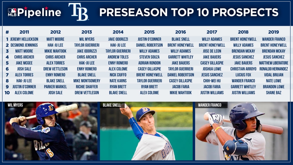 Rays 2019 Top 30 Prospects list
