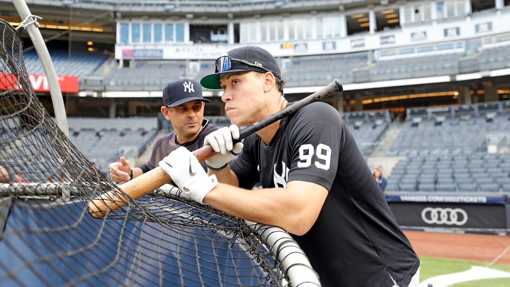 Aaron Judge’s total package has lifted the Yankees to great heights in his career to date, but he knows how important it is to have a manager such as Aaron Boone in the dugout. “When your leader is someone who is always locked in, is never negative and never throws in the towel, that’s something special,” Judge says. “We’ve come a long way with him, and we’re going to finish the deal with him.” (Photo Credit: New York Yankees)
