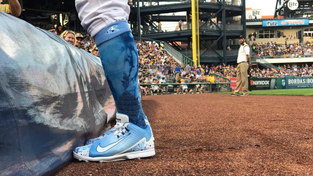 Andrew McCutchen sported special blue cleats on Saturday. (Pirates)