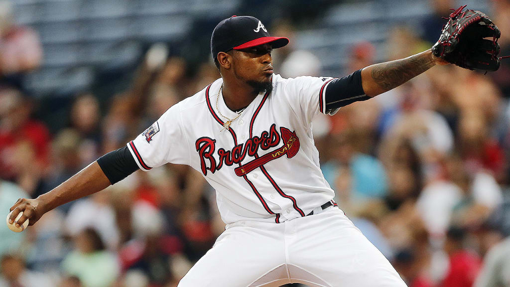 Julio Teheran allowed three runs on six hits over five innings, throwing 90 pitches. (AP)