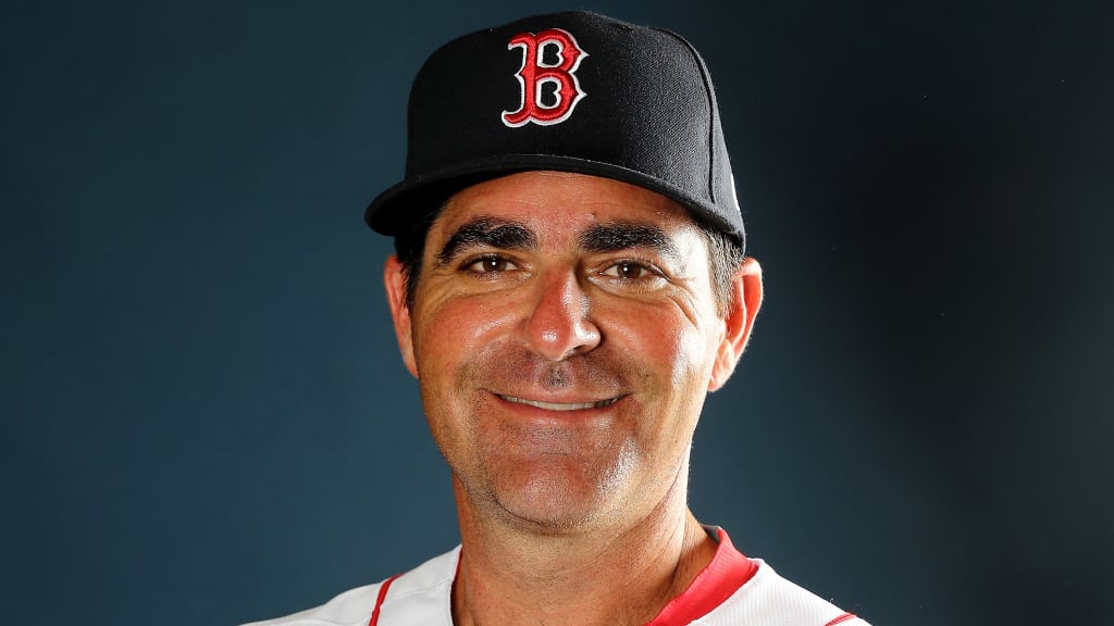 FT. MYERS, FL - FEBRUARY 20: Andy Barkett #58 of the Boston Red Sox poses for a portrait during the Boston Red Sox photo day on February 20, 2018 at JetBlue Park in Ft. Myers, Florida. (Photo by Elsa/Getty Images)