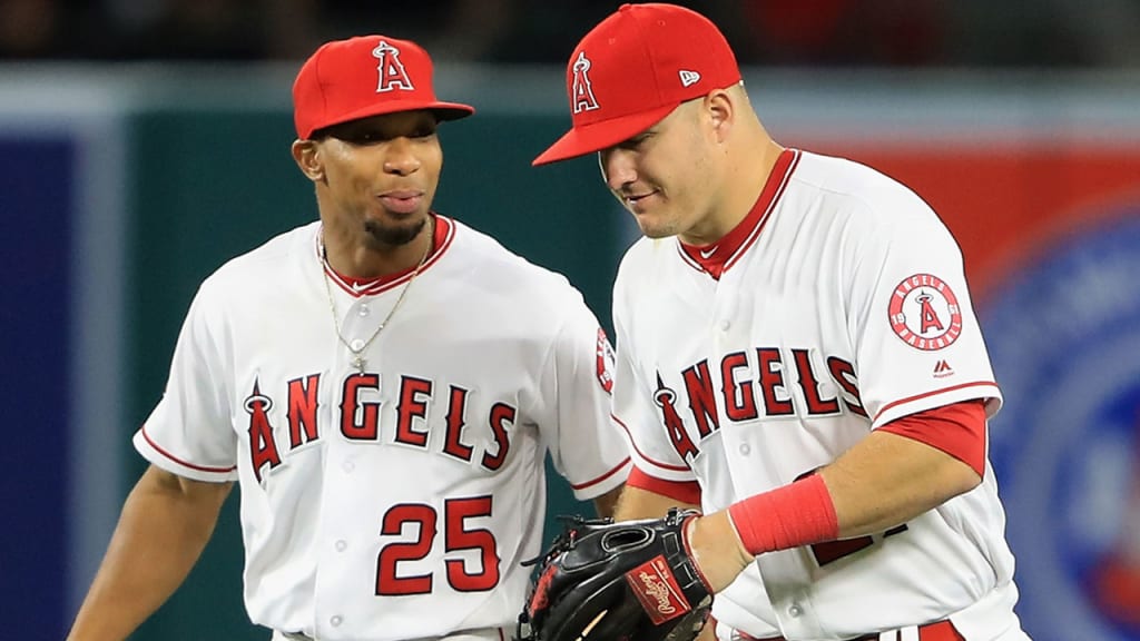 After spending 2016 with the Nats and Bryce Harper, Ben Revere is playing this season with Mike Trout in the Angels' outfield. (AP)