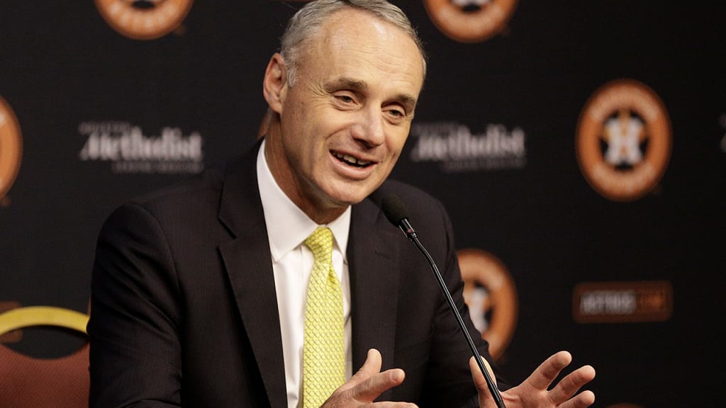 Commissioner Rob Manfred accepted one of the Sport Business Awards biggest prizes -- League of the Year -- on behalf of Major League Baseball. (Getty)