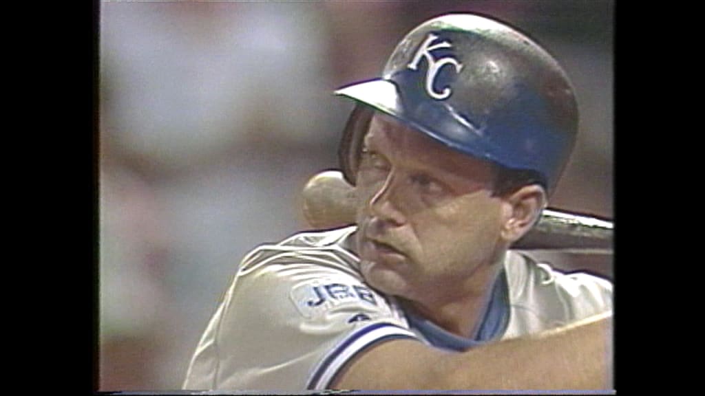 George Brett in 2 early versions of the powder blue jersey.